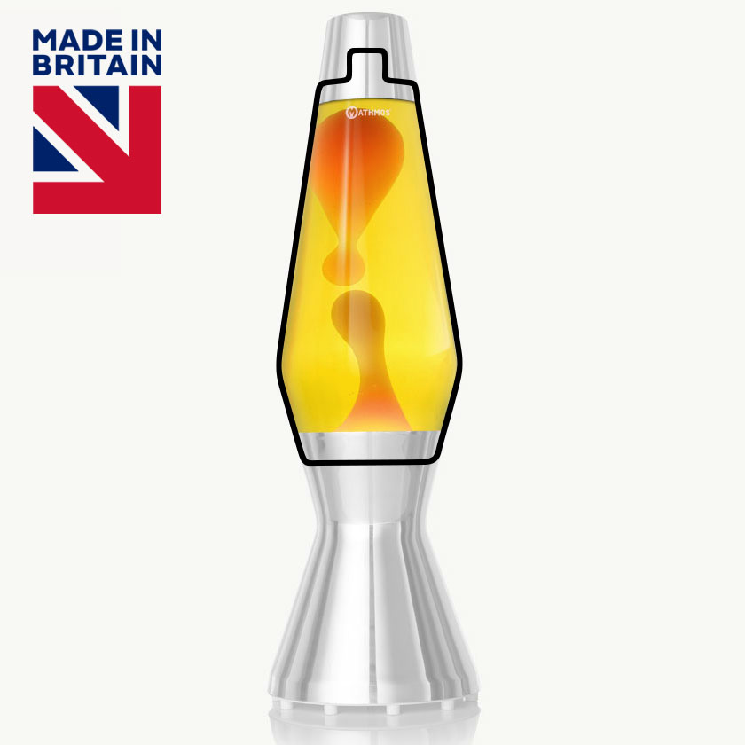 Mathmos Astro Lava Lamp Bottle Yellow Orange