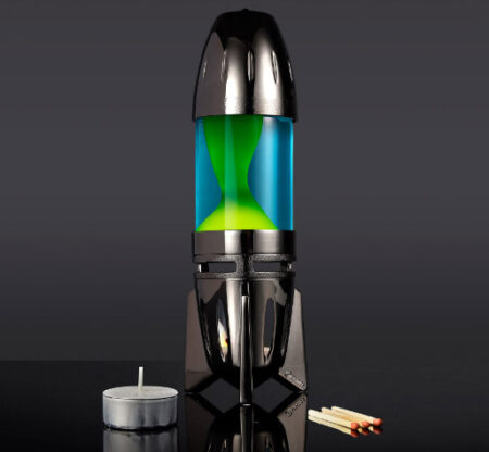 Mathmos Fireflow Black Rocket Candle-Powered Lava Lamp