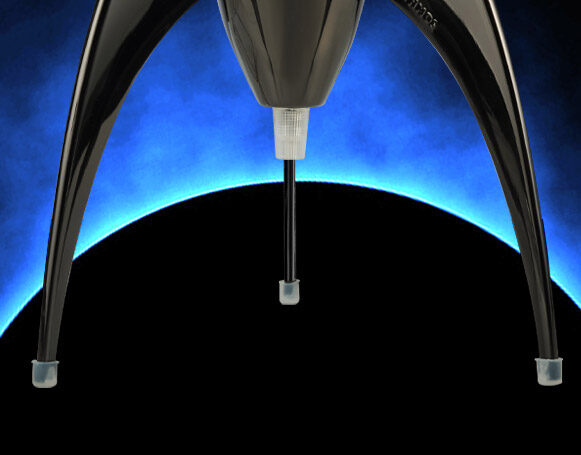 Lampe à lave Mathmos Telstar forme fusée - Noire