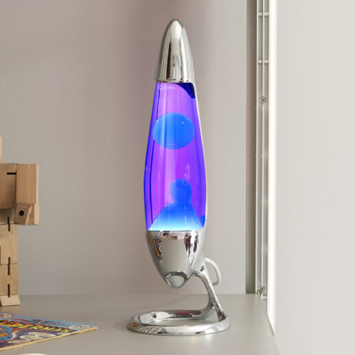 Lampe à lave 'Astro' Argentée Violet-Rouge  MATHMOS – Mouflette –  Sélection bien sentie